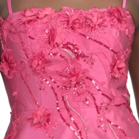 RENE BY RENE RUIZ Sleeveless 3d Floral Tea-length Dress - Picture 3 of 3